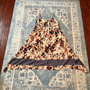 Simply Vera Wang Summer Dress Large Gray yellow Like New